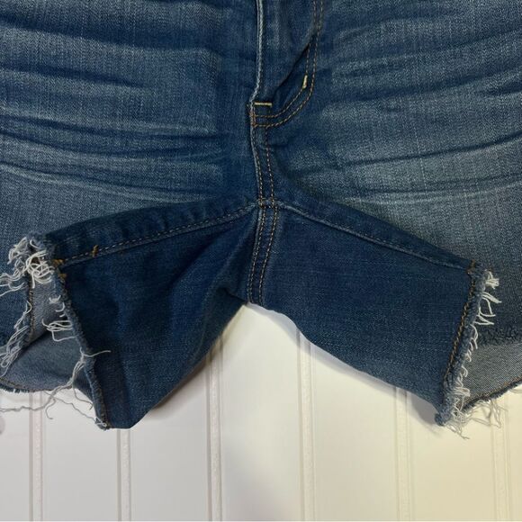 American Eagle size 0 Hi-Rise Shortie Jean Shorts Distressed - Picture 6 of 16